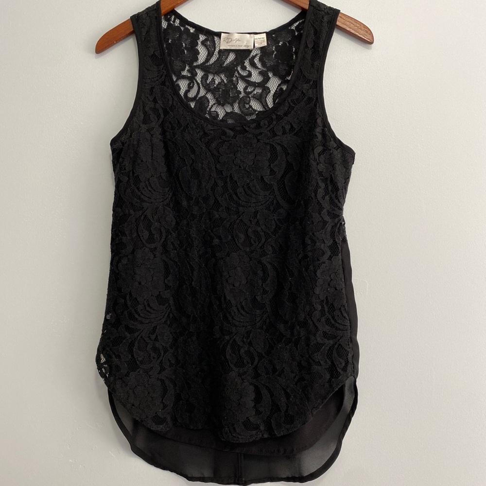 RD Style satin & lace top